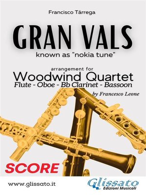 cover image of Gran Vals--Woodwind Quartet (SCORE)